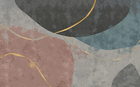 灰色简约现代几何客厅地毯