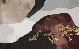 棕灰色侘寂ins风北欧抽象地毯