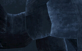 深蓝侘寂ins风北欧抽象地毯