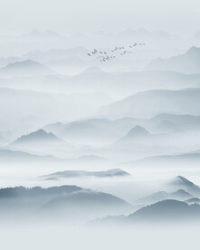 别墅新意境山水画 psd分层