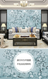 花鸟中式背景