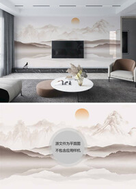 水墨抽象背景墙