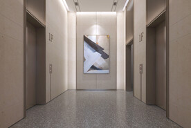 酒店前厅电梯间效果图