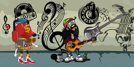 音乐手绘背景设计