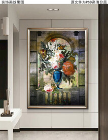 欧式复古油画玄关