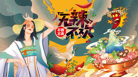 工装国潮火锅背景