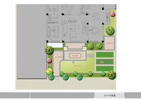 花园庭院景观设计彩平图