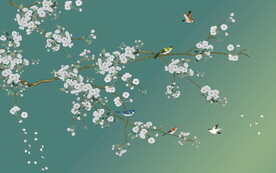 高清桃花背景墙