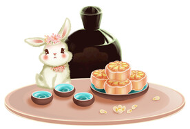 兔子月饼素材