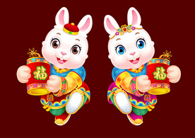 2023兔年卡通兔子