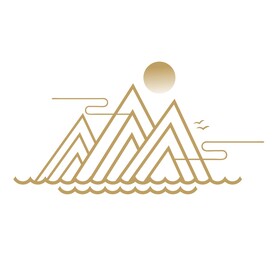 中国风中式山纹水纹祥云纹