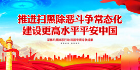 扫黑除恶常态化展板