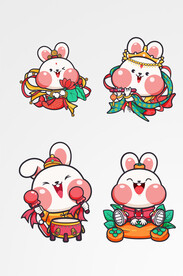 新春兔年国潮生肖系列敦煌飞天喜