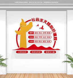 社会主义核心价值观文化墙