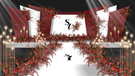 红白色秀场婚礼