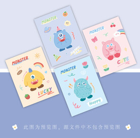 本子 卡套 镜子图案设计