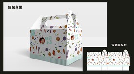 休闲零食包装效果图和平面图  