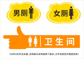 洗手间牌
