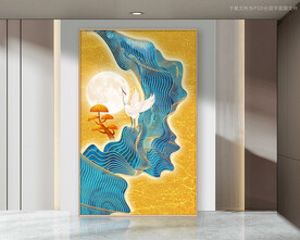 现代轻奢抽象线条装饰画