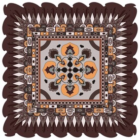 敦煌壁画石榴莲花纹藻井图案