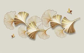 新中式金色立体背景墙