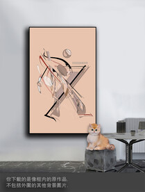 豪华抽象色块装饰画