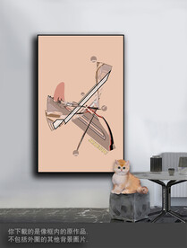 豪华抽象色块装饰画