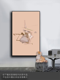 豪华抽象色块装饰画