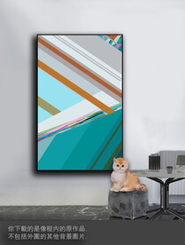 豪华抽象色块装饰画