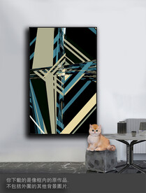 豪华抽象色块装饰画