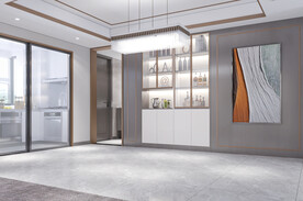 现代极简 轻奢餐厅 空场景