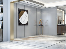 现代极简 轻奢客厅 空场景