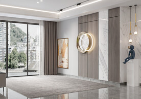 现代极简 轻奢客厅 空场景