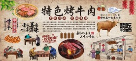 烤牛肉背景