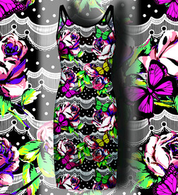 蕾丝花卉女装新型印花