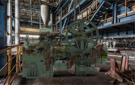 复古工业风机器厂房背景墙