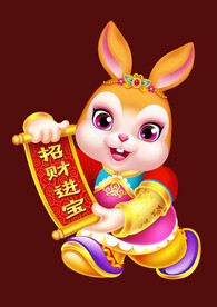 2023兔年卡通兔子