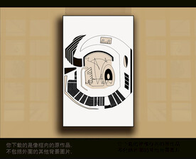 欧式古典抽象色块装饰画