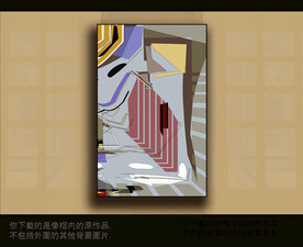 欧式古典抽象色块装饰画