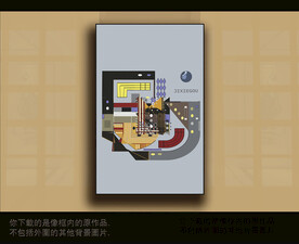 欧式古典抽象色块装饰画