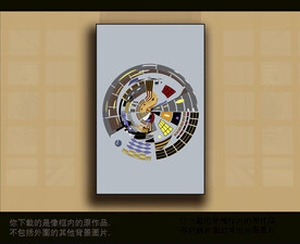 欧式古典抽象色块装饰画