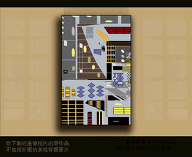 欧式古典抽象色块装饰画