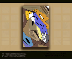 欧式古典抽象色块装饰画