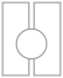 高清分层透明底推拉门打印图