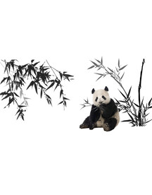 高清分层透明底推拉门打印图