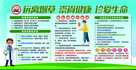 远离烟草珍爱生命展板