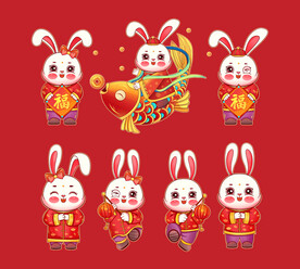 吉祥物卡通兔子合集