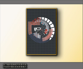 西部牛仔抽象装饰画