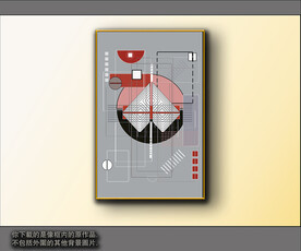 西部牛仔抽象装饰画