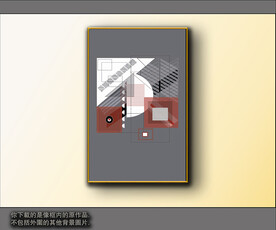 西部牛仔抽象装饰画